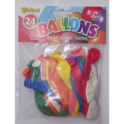 Globos Twisk 24 gekleurde partyballonnen BE24