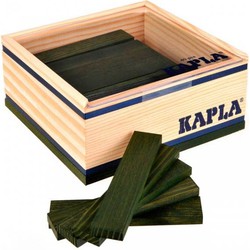 Kapla Kapla  houten bouwplankjes 40 donkergroen in kistje