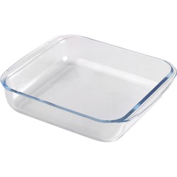 Chef Traiteur Ovenschaal van borosilicaat glas - vierkant - 1.8 Liter - 24 x 22 x 6 cm - Ovenschalen