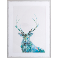KAYES  - Wanddecoratie - Blauw - 60 x 80 cm - Papier