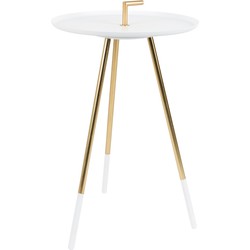 Housecraft Living Rumbi Bijzettafel - Goud/Wit