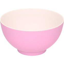 Onbreekbare kunststof/melamine roze dessert schaaltje Dia 14 x H 7.5 cm voor outdoor/camping - Serveerschalen