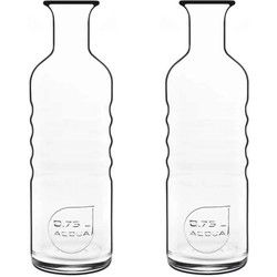 3x Glazen water of sap karaffen 750 ml Optima - Karaffen