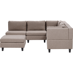 Beliani FEVIK - Modulaire Sofa-Bruin-Polyester
