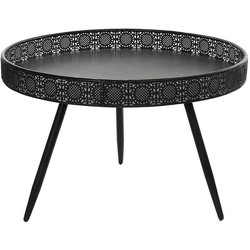 Mica Decorations ronde tafel zwart maat in cm: 45,5 x 70