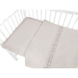 Peuter Dekbedovertrek Royal Ruches Beige 120 x 150 cm