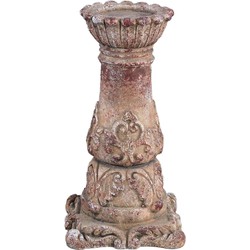 PTMD Kandelaar Burnt - 16x16x30 cm - Cement - Rood