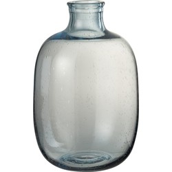 Vaas | glas | blauw | 23x23x (h)36.5 cm