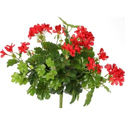 TopArt Kunst nep boeket geranium rood 40 cm - Kunstbloemen