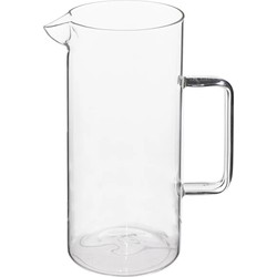 Secret de Gourmet Water Karaf/schenkkan met schenktuit - glas - 1.5 Liter - D10 x H22 cm - Karaffen