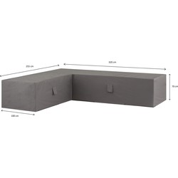 Loungeset covers 320x255 cm grijs - Madison
