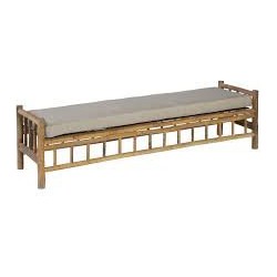 Bamboo Tennis Bench Taupe