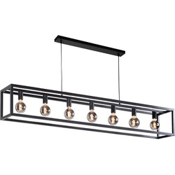 Moderne Metalen Highlight Fragola E27 Hanglamp - Zwart