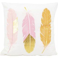 Sierkussen Colorful Feathers | 45 x 45 cm | Katoen/Polyester