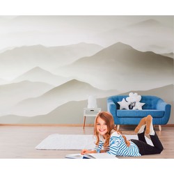 One Wall one Role fotobehang bergen beige en wit - 371 x 280 cm - AS-383081