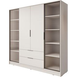Meubella - Kledingkast Kaden - Beige - 206 cm