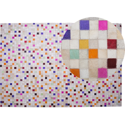 Beliani ADVAN - Patchwork-Multicolor-Koeienhuid leer