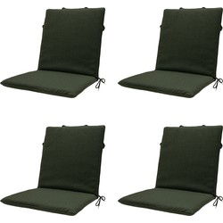 Madison -  Stapelstoelkussen Green canvas eco+ - Ca. 97x49 cm - Set van 4