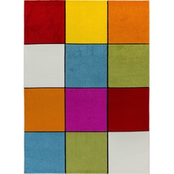 Scandinavisch Tapijt met Geruit Patroon BONNIE - Meerkleurig - 200x275 cm