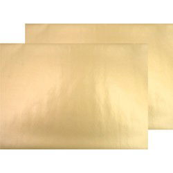 Decoratie plakfolie - 2x - goud metallic kleur - 45 cm x 200 cm - zelfklevend - Meubelfolie
