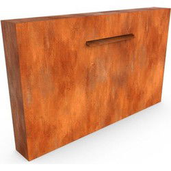 Cascadi Cortenstaal Watervalelement (naast vijver) Lengte: 2000 Breedte: 250 Hoogte: 1200