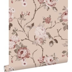 ESTAhome behang vintage bloemen oudroze - 0.53 x 10.05 m - 139476