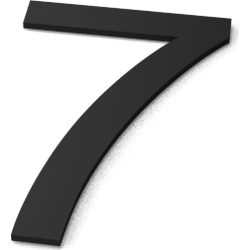 Nummer 7 Modell: Hausnummer Stahl - Geroba