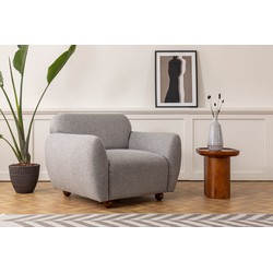 Fauteuil Eddy Licht Grijs