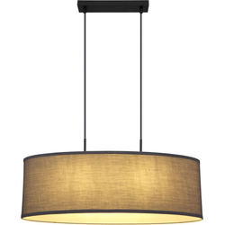 Industriële hanglamp Nathan - L:75cm - E27 - Metaal - Zwart