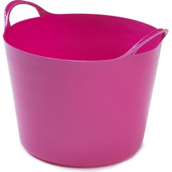 Flexibele emmer - 14 liter - Kunststof - Roze - 32 x 36 x 25 cm - Wasmanden