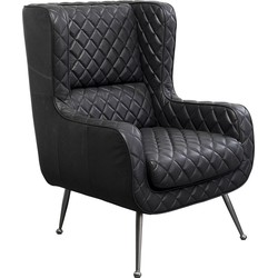 Fauteuil Nonna Smart Leather Black