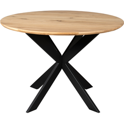 Starfurn Eiken eettafel Ferris | Rond 110 cm | Naturel