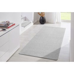Loper Uni Laagpolig Effen Vloerkleed - Fancy - Grijs - 100x150 cm
