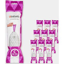 PerfectFit Afvalzak, code C, 10-12 liter, 200 stuks, set van 10 rollen - White