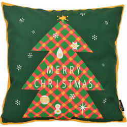 Kleur Kerstboom | 45 x 45 cm | Kussenhoes | Katoen/Linnen