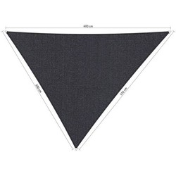 Shadow Comfort driehoek 5x5,5x6m Carbon Black met bevestigingsset