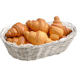 Kesper Broodmandje - kunststof - lichtgrijs - L24 x B20 x H6 cm - broodmand