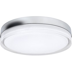 Highlight - Disc - Plafondlamp - LED - 28 x 28  x 6,5cm - Nikkel