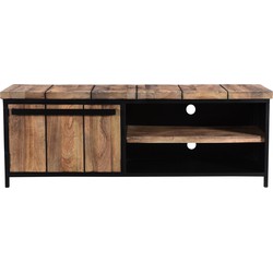 Tv meubel barn | naturel | mangohout | 140 x 40 x 50 (h) cm