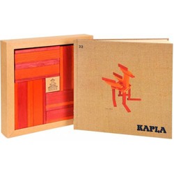 Kapla Kapla  houten bouwplankjes 40 Plankjes rood/oranje