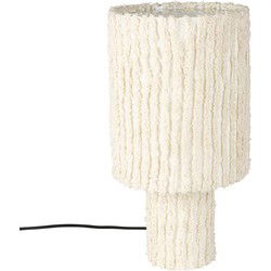 Tafellamp Rond - Beige Katoen - 20x20x40cm - Arjun