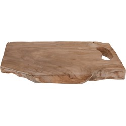 Houten serveerplank/tapasplank/serveerblad met handvat 42 cm - Snijplanken