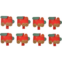 Clayre & Eef Decoratieve Knijpers 4x1x3 cm Rood Hout Trein