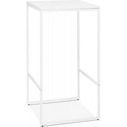 ORTOS statafel in industriële stijl 60x60x103 cm Wit