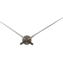 Karlsson - Wandklok Little Big Time Metallic - Metallic dark grey- Ø77,5cm