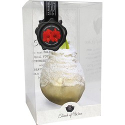 Bloembol Rode Amaryllis Wax kaarsvet Snow Goud cadeauverpakking 'Zwart Karton' Kebol