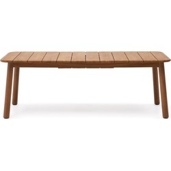 Kave Home - Uitschuifbare tuintafel Turqueta van FSC 100% massief teakhout 220 (294) x 100 cm