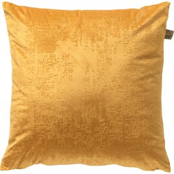 Dutch Decor ELON - Sierkussen 45x45 cm – subtiele structuur - in effen kleur – Chai tea - geel - Dutch Decor