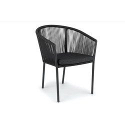 REIMS STACKABLE DINING CHAIR (12053)  -  ALU BLACK