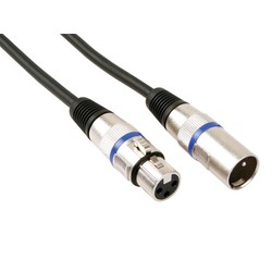 Xlr-kabel xlr mannelijk naar xlr vrouwelijk 1 m zwart